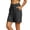 Gray #001, variant on Cotton Linen Shorts for Women Plus Size Drawstring Elastic Waist Summer Beach Vacation Bermuda Shorts with Pockets, M