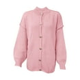 thumbnail image 4 of Xdegoge Oversized Cardigan Sweaters for Women - Soft Button up Coat Wide Long Sleeve Cozy Baggy Open Front Cardigans Casual Winter Clothes, Fashion Ribbed Knit Sweater Outerwear, 4 of 6