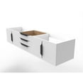 thumbnail image 3 of Alpine 72" Wood Floating Vanity Base in White with Black Handles, 3 of 5
