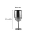 thumbnail image 1 of Pisexur Verre à Vin Rouge en Acier Inoxydable 304, Calice à Étages pour Restaurant, Verre à Vin en Acier Inoxydable., 1 of 2