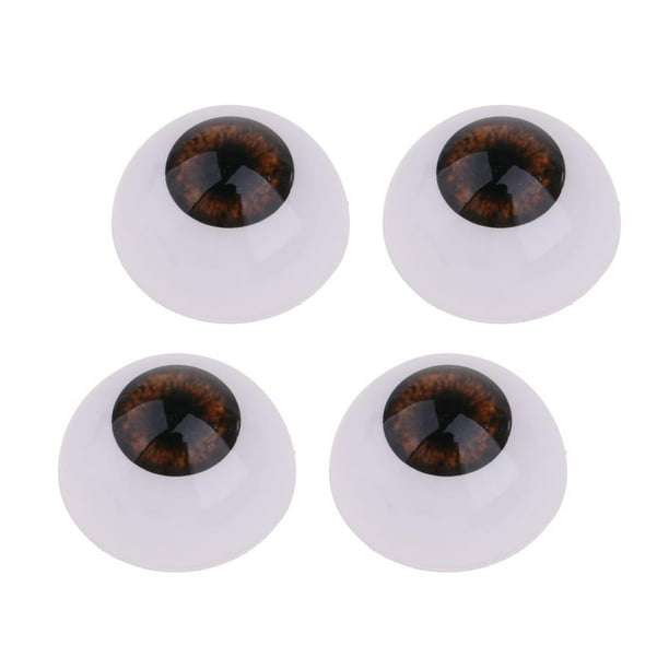 Ojo de Seguridad de 20 Mm, Ojos Acrílicos, Ojos Semicirculares para Muñeca Reborn, - color , 24 mm marrón Macarena Baby Doll Eyeballs