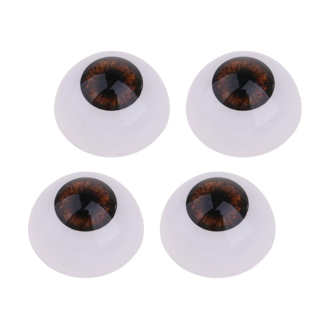 Ojo de Seguridad de 20 Mm, Ojos Acrílicos, Oculares Semirredondos para Muñeca Reborn DIY, - color , 24 mm marrón Hugo Baby Doll Eyeballs
