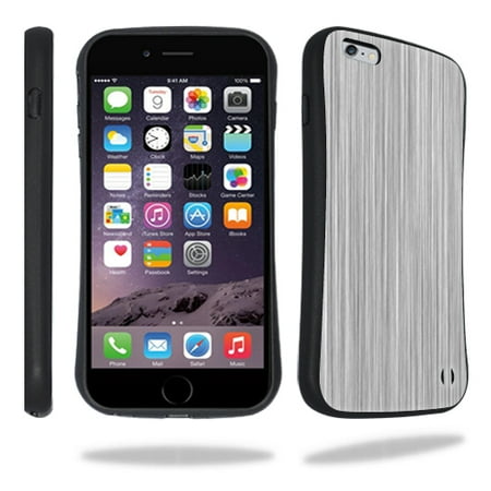 Skull Round Steel Case - MightySkins Protective Bumper Case Cover for Apple iPhone 6/6S Plus hybrid tpu rubber plastic Steel