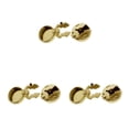 thumbnail image 3 of Transemion Round Men Cufflinks Cuff Button Covers 2 Suit Gift Business Pieces Men Gold 15mm Diameter 3Set, 3 of 6
