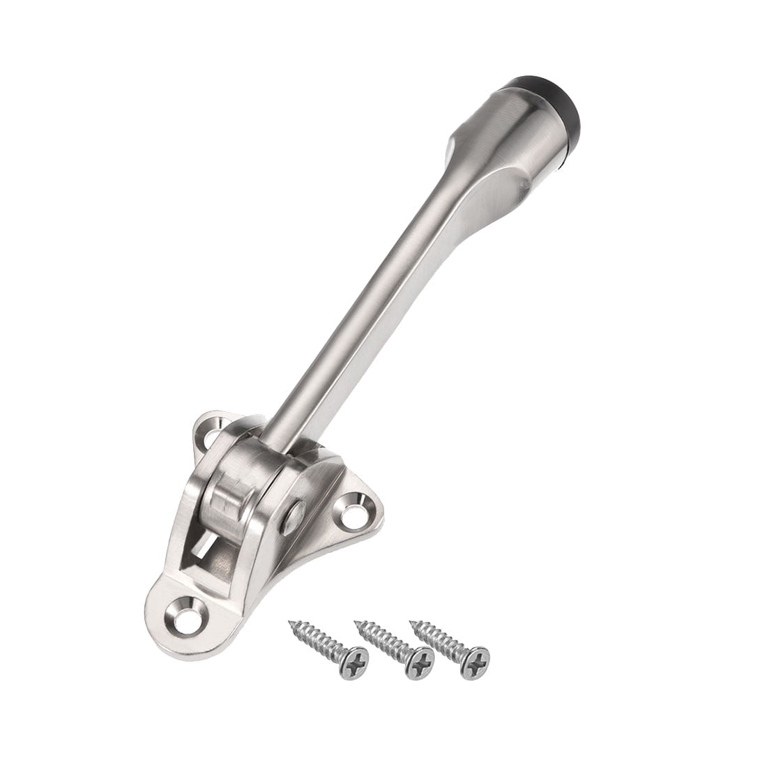 Pedal-Activated Door Stop - Hands-Free Zinc Alloy Kickstand, Adjustable Height, Anti-Slip Rubber Tip
