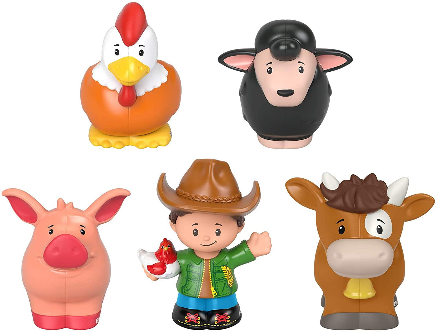 6 PCS PVC People Figurines Ranch Farmer Model Playset Kids Toy Collectibles 
