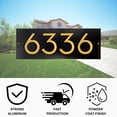 thumbnail image 3 of Floating Modern 4" Number Horizontal Address Plaque (4 characters) - Black/Gold, 3 of 5