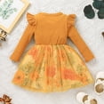thumbnail image 3 of LWNYDPLSD Maxi Dress Evening Dress Dresses for Wedding Guest Long Sleeve Velvet Dress Little Girls Clothes Girl Clothes Size 6 Clothes for 1 Year Old, Yellow 2-3 Years, 3 of 7