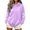 Purple, variant on Hoodies for Women Halloween Long Sleeve Sweatshirt Classic Print Zip Casual Tops With Pockets Fleece Lined