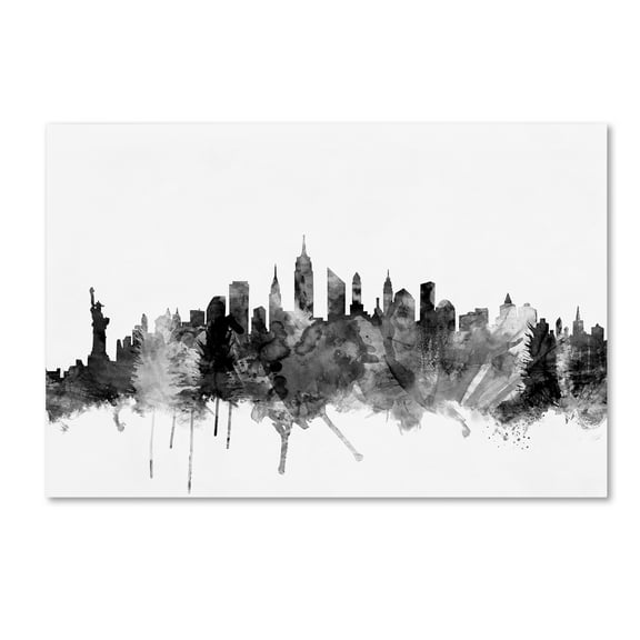 Michael Tompsett 'New York City Skyline B&W' Canvas Art