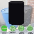 thumbnail image 3 of 55 Gallon Drum Cover Water Storage Barrel Cover Outdoor Waterproof Rain Barrel Protector Rain Guard Lid Bucket Drum Shield with Drawstring 210D Oxford for Plastic Steel Water Collector, 3 of 8