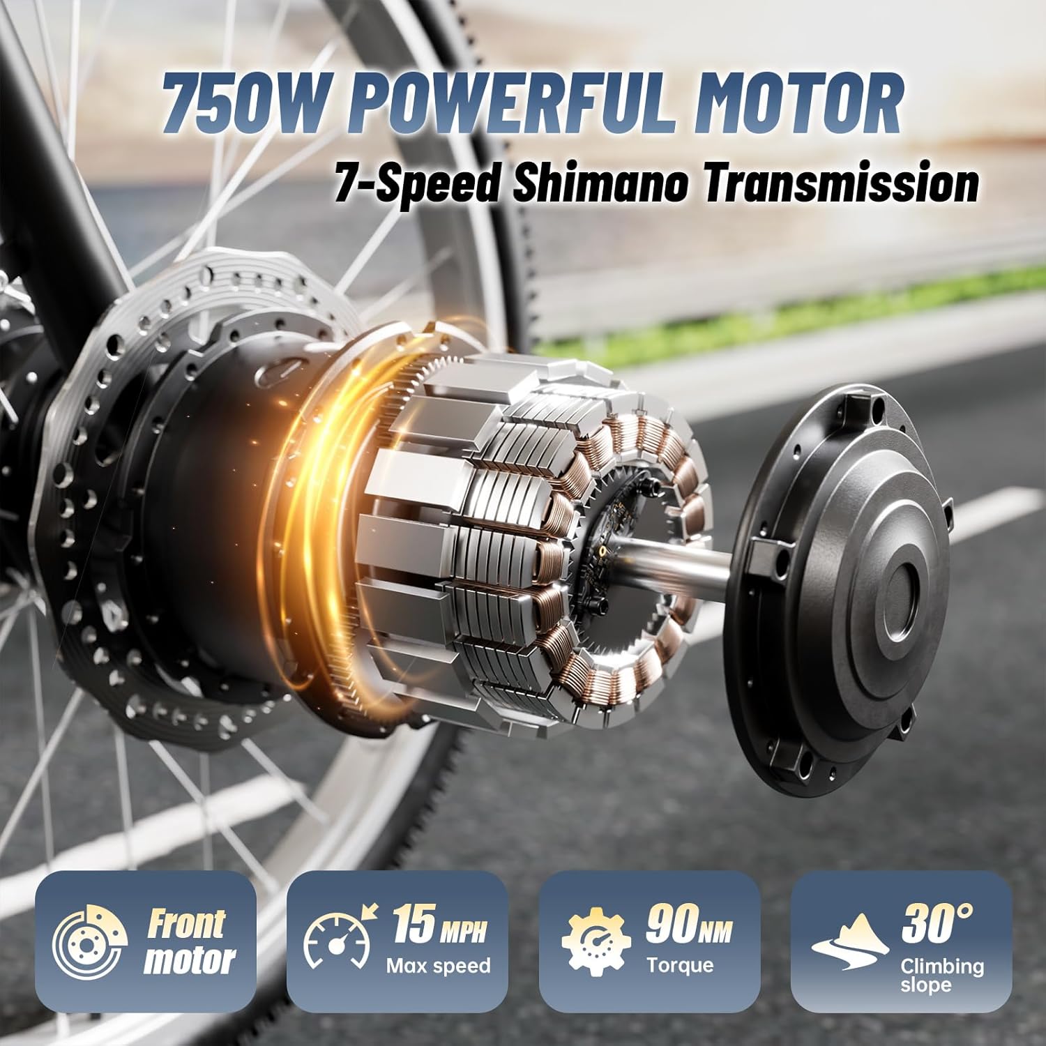 26" Electric Bikes for Adults 1000W Peak Motor up to 70 Miles Range 28 mph Max Speed Full Suspension Ebike 36V 13.5AH Removable Battery E-Mountain Bikes 7 Speed, Adjustable Handlebar, UL2849 by SGS