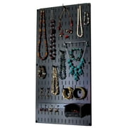 Wall Control Jewelry Organizer Wall Hanging Jewelry Holder Necklace Rack – Black Wall Mounted Jewelry Organizer System