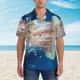 thumbnail image 2 of Balery White Jellyfish Dansing in the Ocean Camisas hawaianas de manga corta para hombre, camisas playeras de corte holgado, camisas de vacaciones con botones,3X-Large, 2 of 7