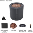 thumbnail image 5 of Real Flame Aegean 24" Round Steel Propane Fire Pit Table With Hidden Tank in Weathered Slate, 5 of 9