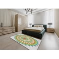 thumbnail image 5 of Ahgly Company Machine Washable Indoor Square Transitional Khaki Green Area Rugs, 7' Square, 5 of 7