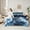 Blue Green, variant on Castle Fairy Jungle Wildlife Wolf 7 Pieces Bedding Comforter Set for Teens Boys Men,Woodland Animal Full Bedding Set Lightweight,Black Grey Fitted Sheet Flat Sheet,Breathable Home Decor