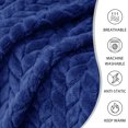 thumbnail image 2 of Fleece Throw Blanket, Cozy Plush Fleece Blanket Throw Size, Flannel Blankets Throw(108"*90",Navy), 2 of 6