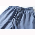 thumbnail image 3 of Pantalones cargo informales para hombre: cintura elástica, cordón, poliéster, estilo urbano, múltiples bolsillos, 3 of 3