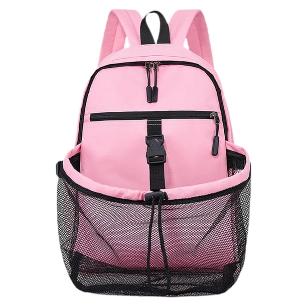 Mochila de baloncesto multifuncional, decorativa, de gran capacidad. Rosa