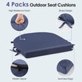 thumbnail image 2 of DONAMA Outdoor Seat Cushions - Waterproof - 4 Pack, 16 x 17 x 2 in, Blue, 2 of 8