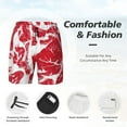 thumbnail image 3 of Daiia Abstract meat Pattern Mens Swim Trunks Swim Shorts Quick Dry Swim Shorts with Mesh Lining Pockets-Large, 3 of 6