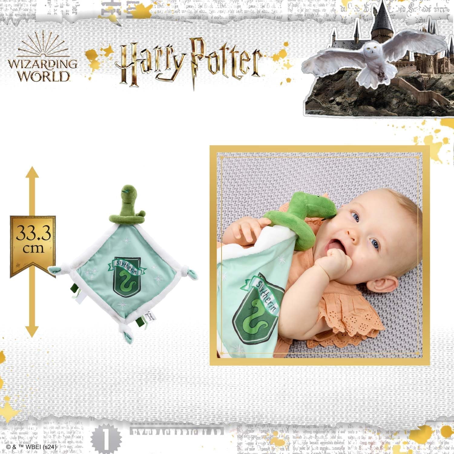 Harry Potter Slytherin Comfort Blanket For Newborns Soft Plush