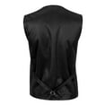 thumbnail image 4 of BiZtdJrK Mens Lightweight Dress Vest Vintage Western Formal Vests Solid Color Sleeveless Slim Fit Waistcoat with Pockets, Black, L, 4 of 9