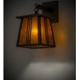 thumbnail image 6 of Meyda 163872 7 in. Prairie Loft Hanging Wall Sconce, Mahogany Bronze & Amber Mica, 6 of 6