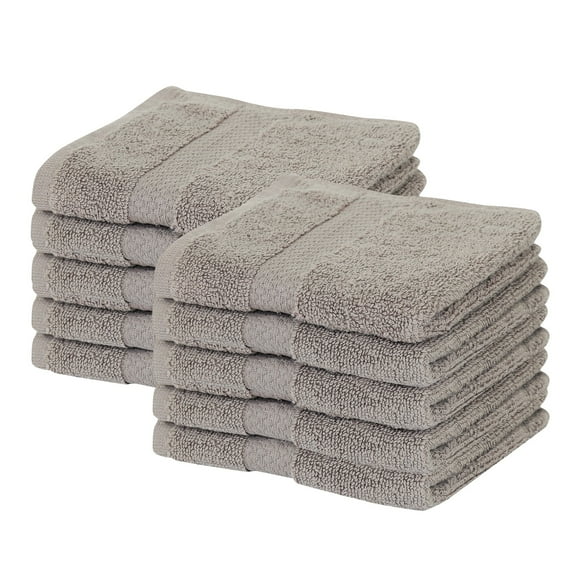 Better Trends Washcloths For Body And Face, 100% Cotton, Soft, Absorbent, Zero Twist Cotton Baby Wash Cloth, Shower, Travel, Beige Small Towel, 12"X12", 10 Pack