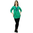 thumbnail image 2 of Phagun Geometric Print Women Wear Casual 3/4 Sleeve Short Cotton Kurti Clothing, 2 of 11