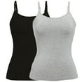 thumbnail image 3 of MANIFIQUE 2 Packs Womens Modal Built-in Bra Padded Camisole Yoga Tanks Tops, 3 of 7
