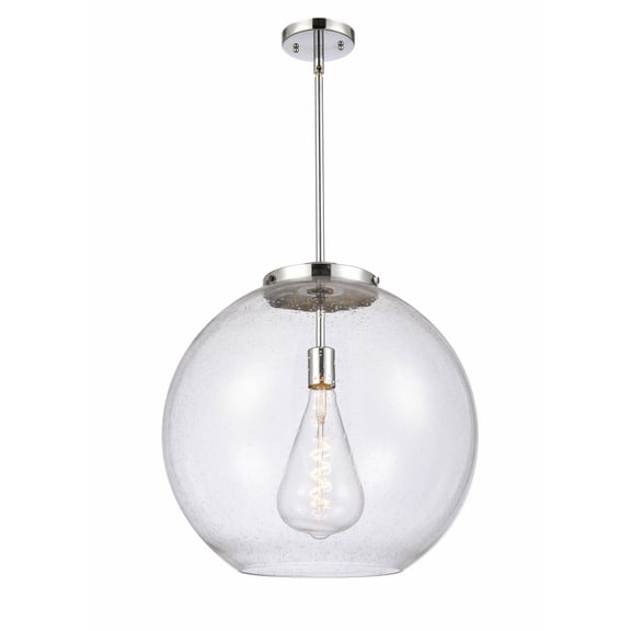 221-1S-PC-G124-18 Innovations Lighting Athens - 1 Light Pendant In Industrial Style-18.38 Inches Tall and 17.75 Inches Wide-Polished Chrome