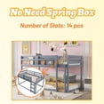 thumbnail image 6 of Mirightone Low Bunk Bed Twin Over Twin, Wood Bunk Beds with Bookshelf & Ladder, Floor Bunk Bed with Full Guardrails, Grey, 6 of 8