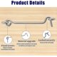 thumbnail image 4 of unique 12 Pcs Cabin Hook Eye Latch 3 Inch Gate Door Hook Latch Swivel Window Latch Hook, 4 of 5