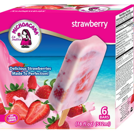 La Michoacana Lim Strawberry Ice Cream Bars, 6 ct, 18 oz - Walmart.com