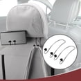 thumbnail image 3 of Ofertas Únicas 2 Pcs Gancho Universal para Reposacabezas de Asiento de Automóvil para Bolsos y Mochilas Negro 4.29"x1.73", 3 of 7