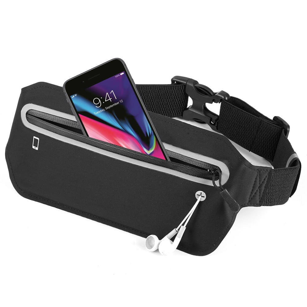 SUPER SLIM ATHELETIC FABRIC RUNNING BELT WITH LARGE PHONE POCKET NO