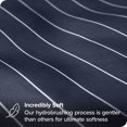 thumbnail image 2 of Bare Home Ultra-Soft Sheet Set - Premium 1800 Collection - Deep Pockets - 5-Pieces - Split King, Pinstripe - Midnight/White, 2 of 8