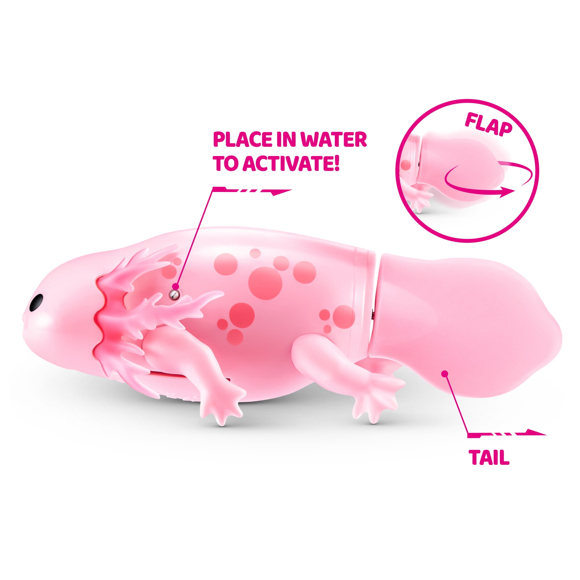 Pets Alive Swimming Axolotls Interactive Electronic Bath & Pool Toy by ZURU for Kids Ages 3+