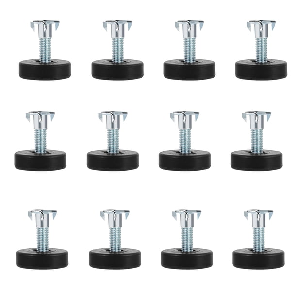 12 patas de muebles atornilladas, niveladoras ajustables para sillas y mesas.