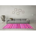 thumbnail image 3 of Ahgly Company Indoor Square Abstract Pink Modern Area Rugs, 5' Square, 3 of 4