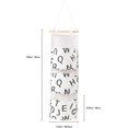 thumbnail image 2 of Bolsas de almacenamiento para colgar en la pared, 3 unidades, de lino premium, para colgar sobre la puerta, impermeables, color blanco, 61 x 18,5 cm, 2 of 5