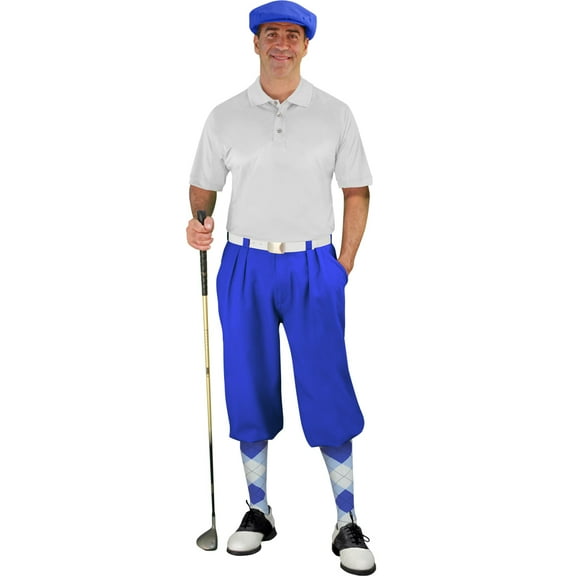 Golf Knickers Start-in-Style Traditional (Plus Fours) Outfit for Men - Royal - 34"