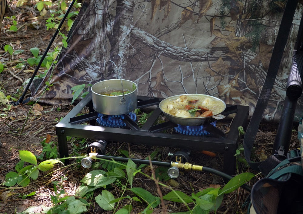 Mr. Heater 30,000 BTU Double Burner Iron Propane Outdoor Camping Cooking Stove