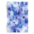 thumbnail image 2 of Wirebound Notebook Hardcover Spiral Notebooks Blue Squares and Shapes, 60 Pages, 80 GSM, 5.7 x 8.3in, 2 of 7