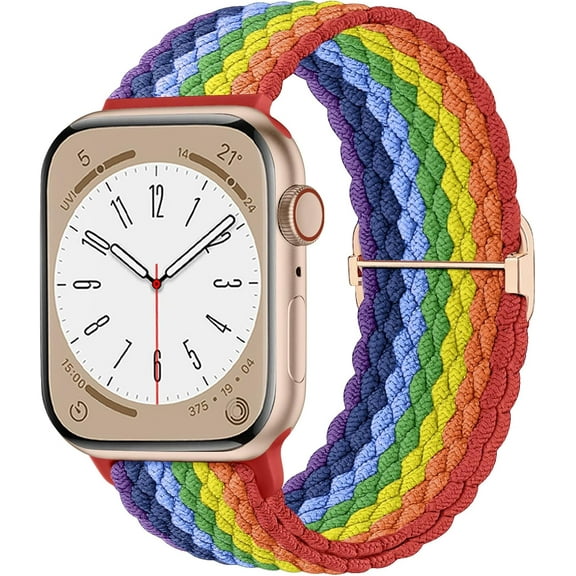 KOMI Nylon Compatible with Apple Watch Bands 49mm 45mm 44mm 42mm 41mm 40m 38mm for Women Men, Stretchy Breathable Adjustable Sport Straps Compatible with iWatch Series 9 8 7 6 5 4 3 SE Ultra