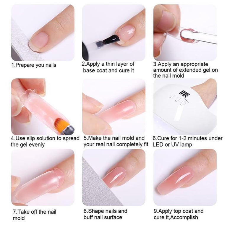 BGZLEU Poly Extension Gel Nail Kit, Builder Gel Nail Enhancement