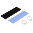 thumbnail image 4 of Pure Aluminum M.2 2280 Heatsink Cooler Solid State Hard Drive Radiator 70x21x3mm, 4 of 9