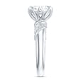 thumbnail image 4 of Rosec Jewels Asscher Cut Moissanite Engagement Ring 3.15 Carat - Vintage Inspired Ring for Women - D-VS1 Quality Certified, 14K White Gold, US 7.00, 4 of 9